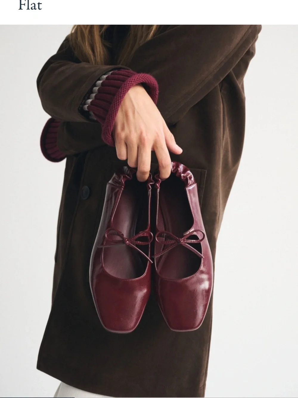 Abercrombie & Fitch Scrunch Vegan Leather Mary Jane Flat